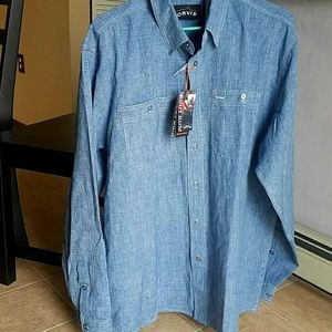 Orvis tech chambray button up